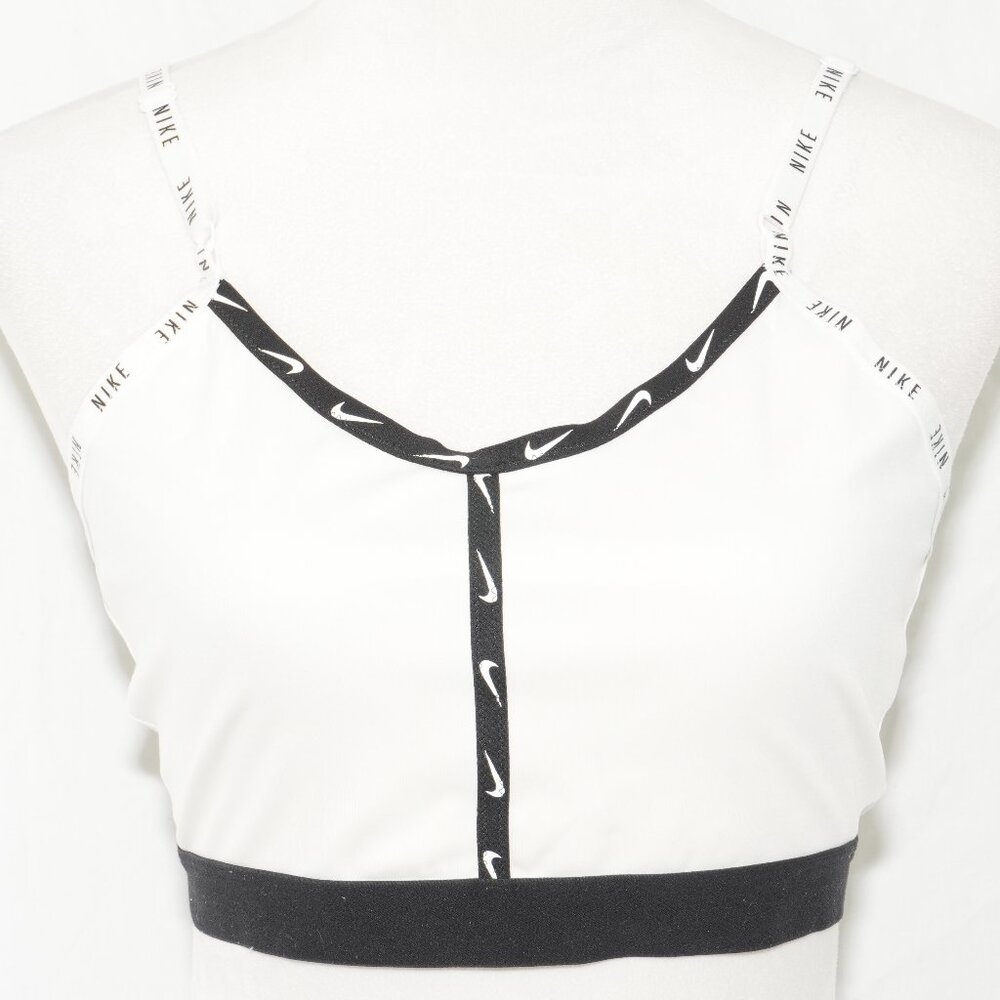 Nike XXL Sports Bra White Black Mesh Back GUC